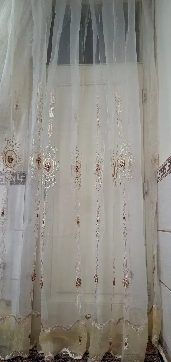 پرده حریر شیشه ایی|پرده، رانر، رومیزی|اشتهارد, |دیوار