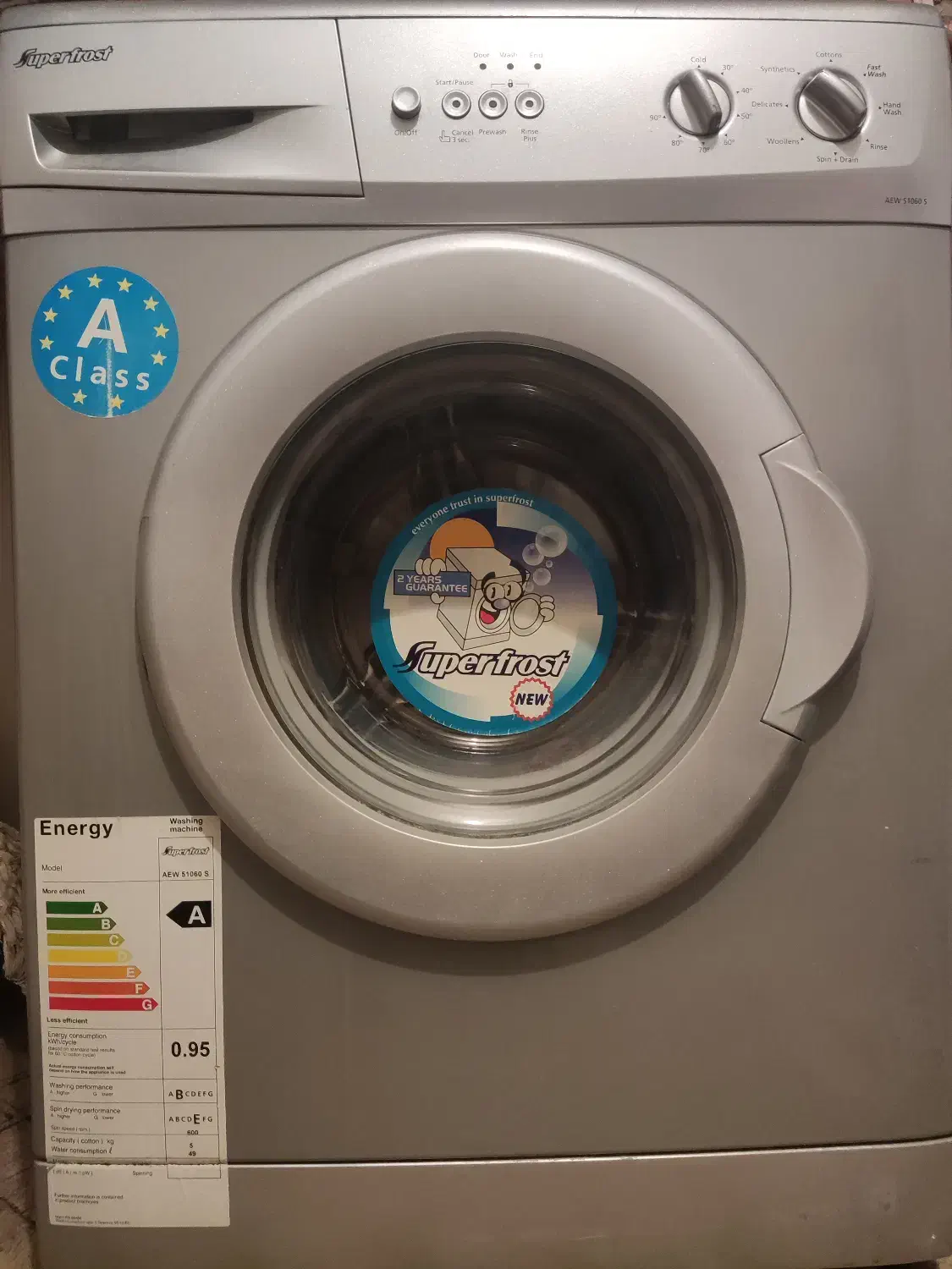 ماشین لباسشویی سوپرفراست ترکیه ای|ماشین لباسشویی و خشککن لباس|کاشان, شهرک امیرالمومنین|دیوار