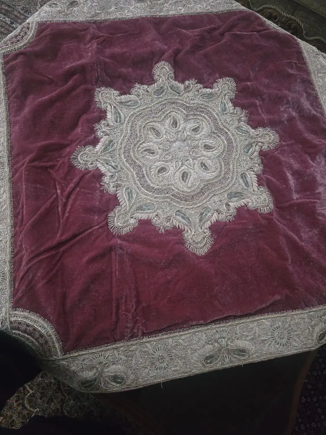 رومیزی سرمه دوزی|پرده، رانر، رومیزی|اردبیل, |دیوار