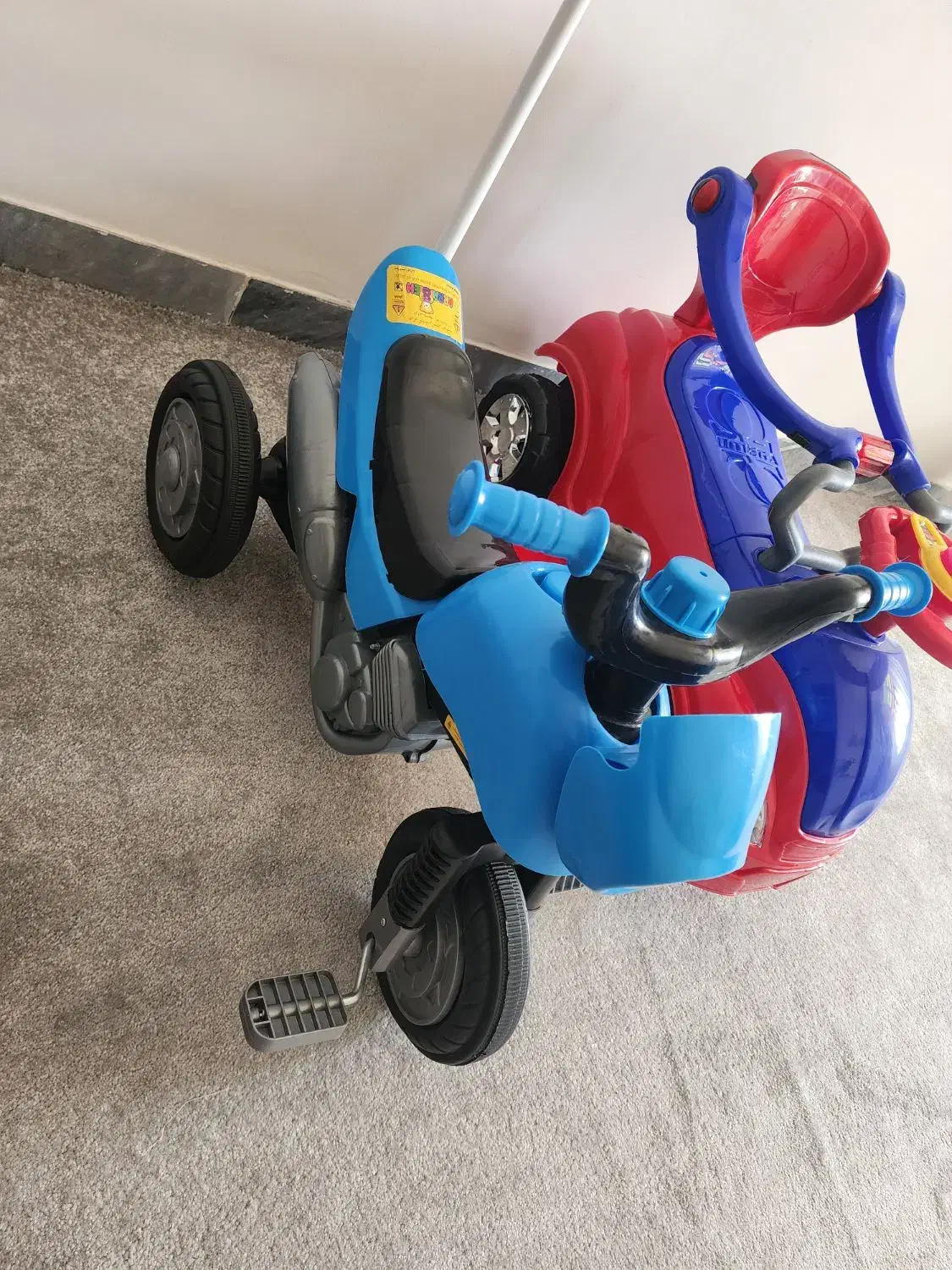 سه چرخه با دسته هدایت مادر|دوچرخه، اسکیت، اسکوتر|بوشهر, |دیوار