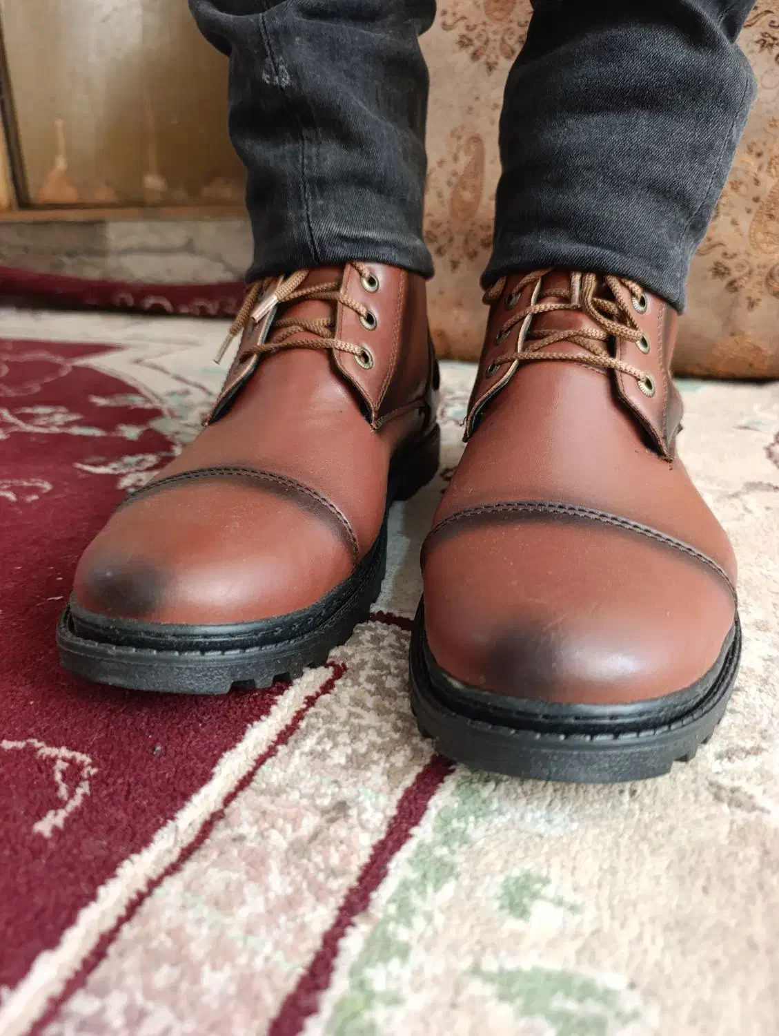 کفش نیم پوت چرم مردانه|کیف، کفش، کمربند|خرمشهر, |دیوار