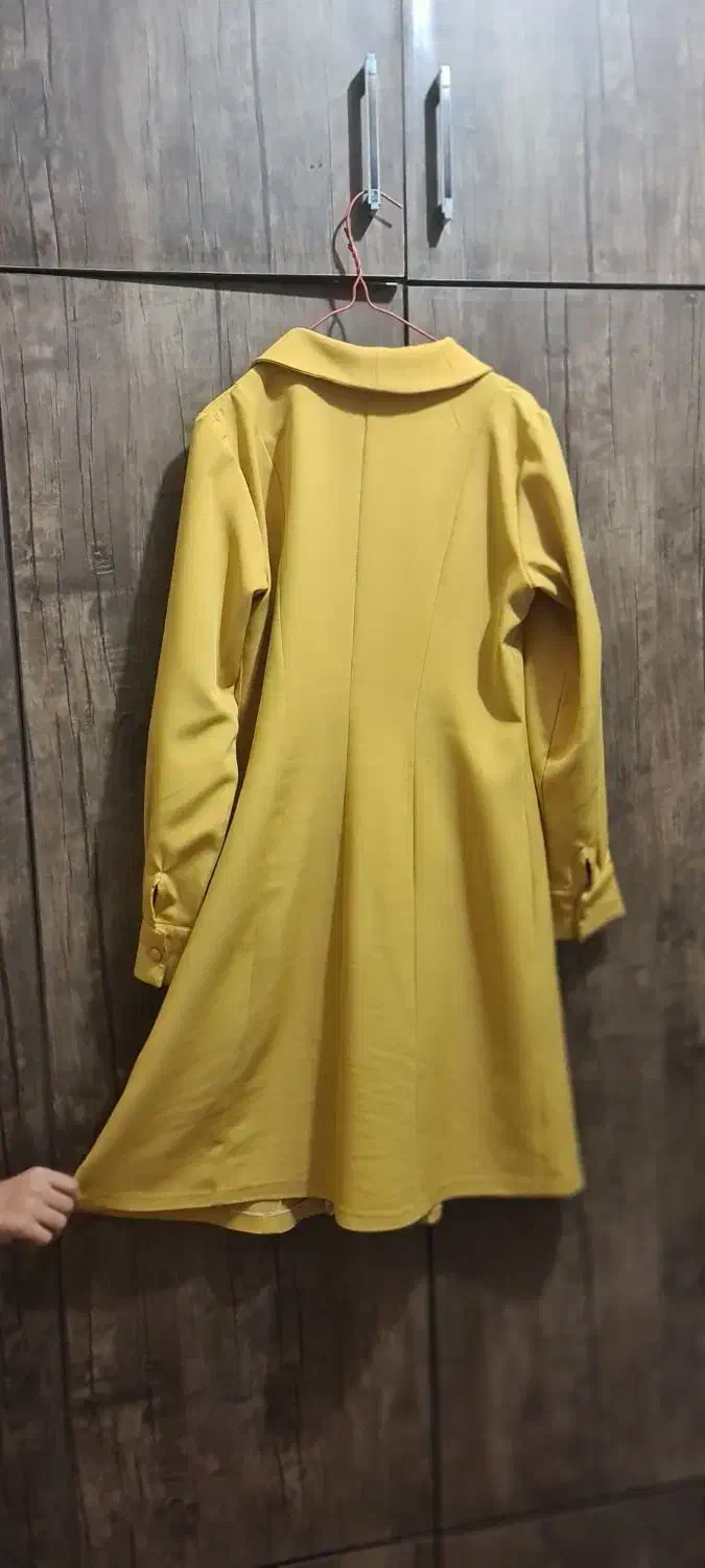 مانتو خردلی مناسب سایز ۴۲ و ۴۰|لباس|جلفا, |دیوار