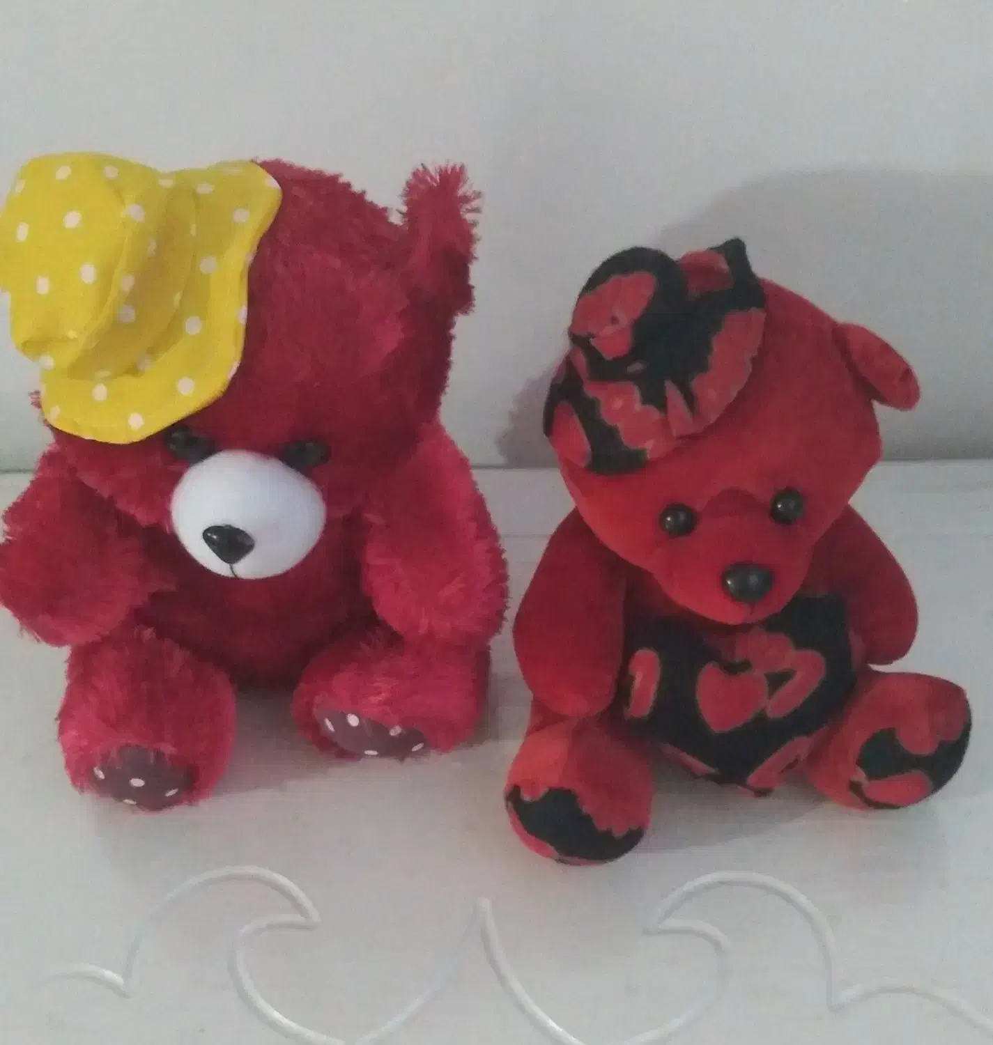 دوتا عروسکخرسی ولنتاین باهم سالم نو|صنایع دستی و سایر لوازم تزئینی|رشت, پاره بیجار|دیوار