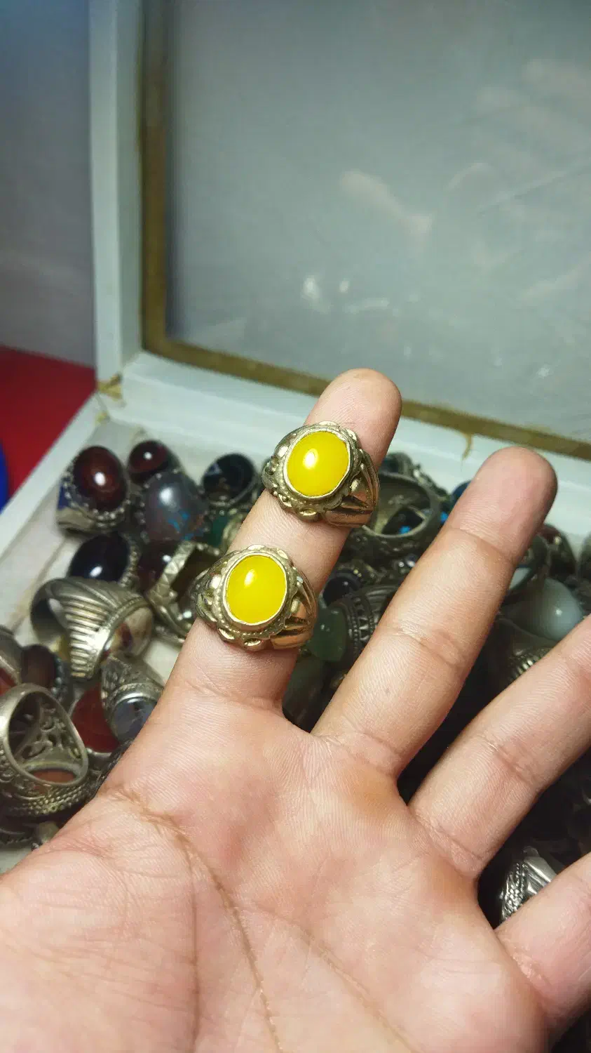 جفت عقیق زرد|جواهرات|بهشهر, |دیوار