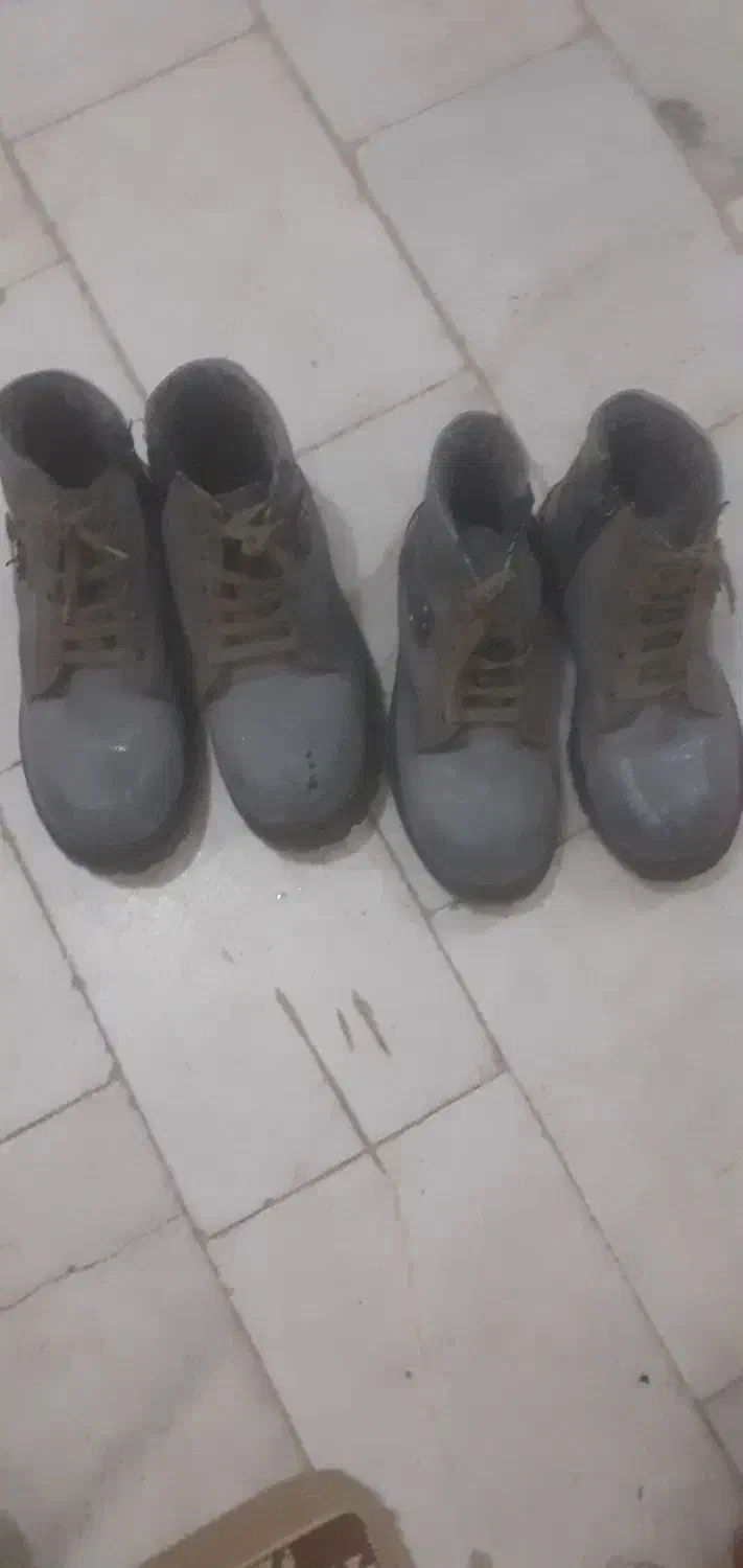 دوجفت کفش نیم پوت خزدار در حد نو|کیف، کفش، کمربند|خوی, |دیوار