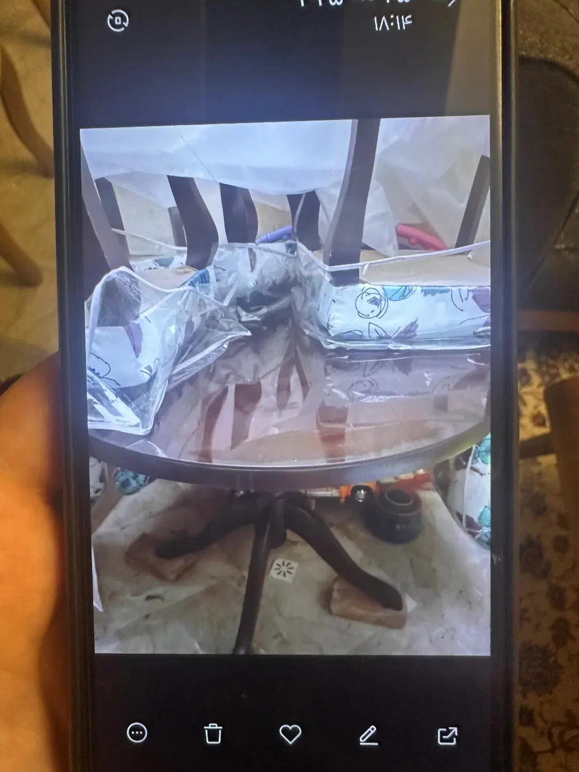 میز ناهار خوری ۴ نفره همراه با شیشه|میز و صندلی غذاخوری|تهران, جنتآباد مرکزی|دیوار