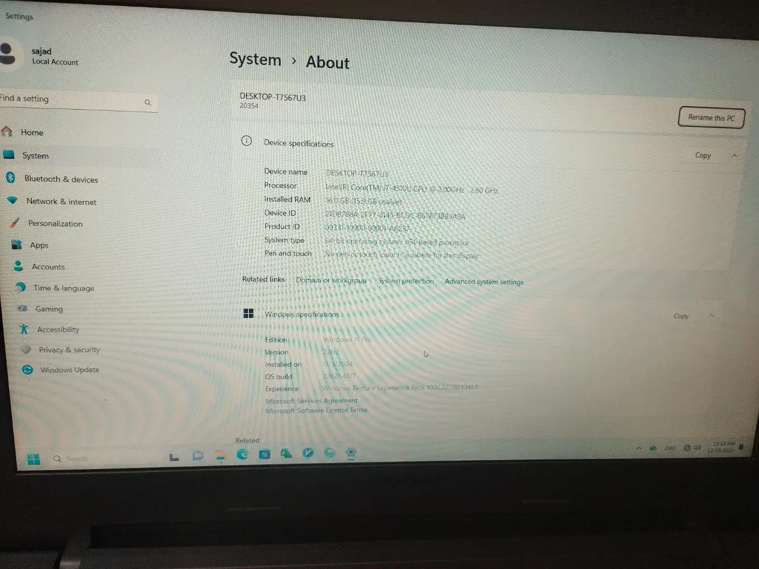 لبتاب Lenovo Z5070|رایانه همراه|بم, |دیوار