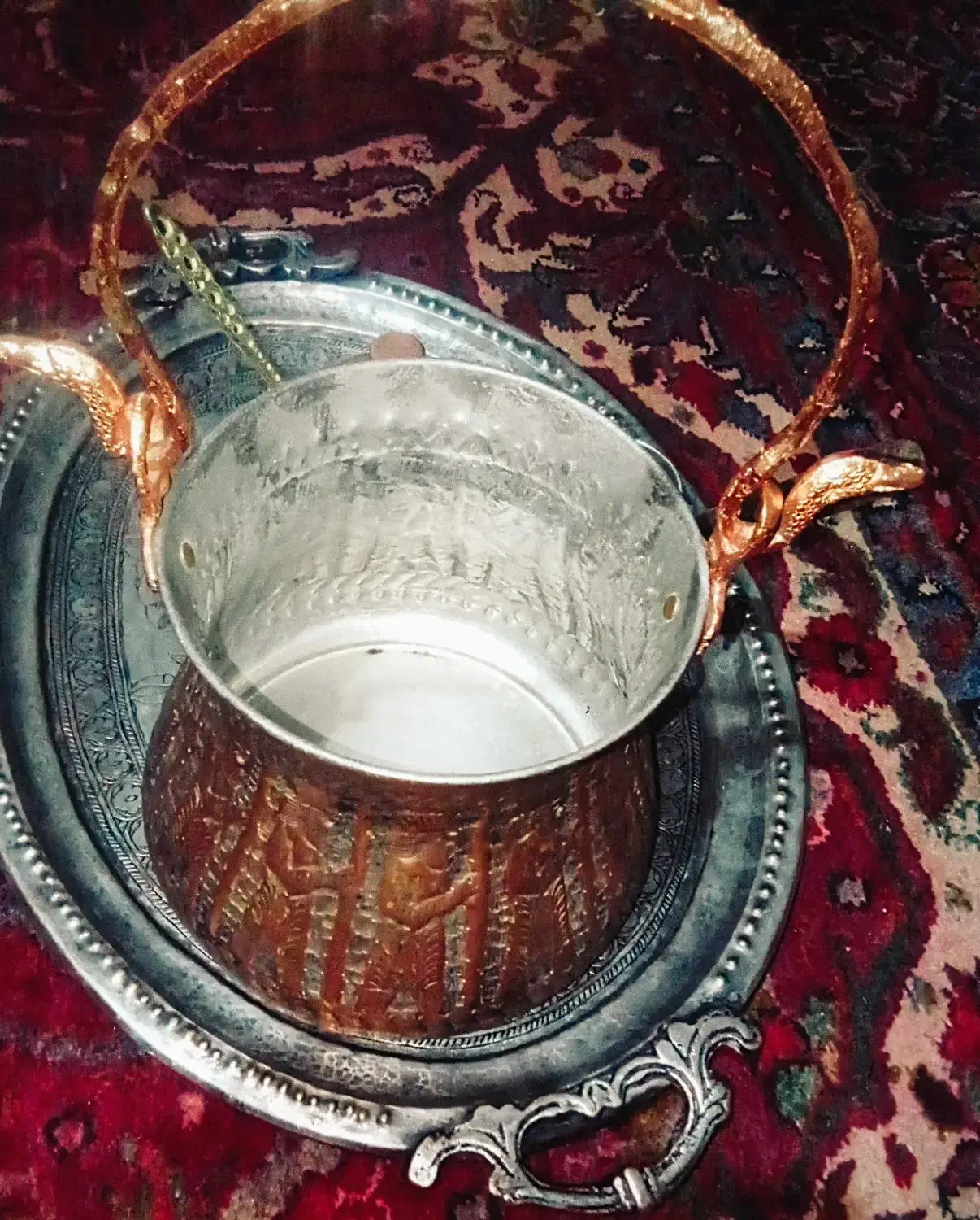 انواع ظروف مس مینیاتوری کلکسیون اروپایی سیلورپلیت|کلکسیون اشیاء عتیقه|زنجان, |دیوار