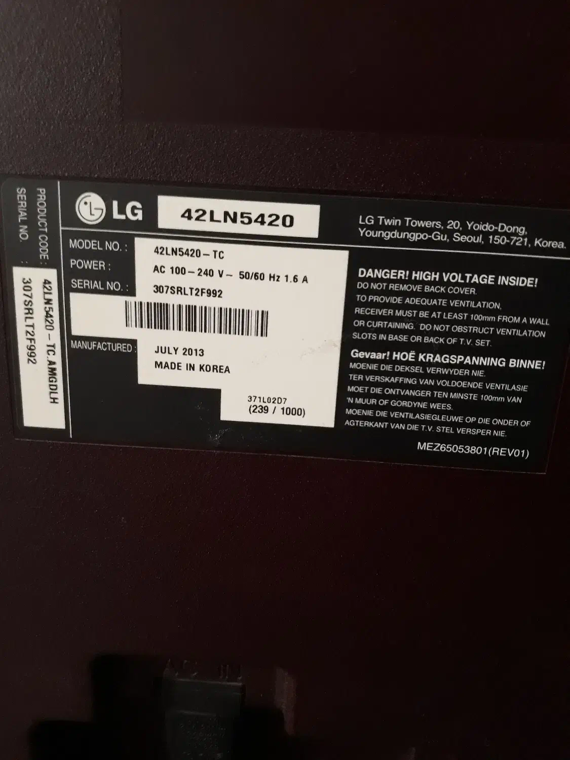 LED 42LG|تلویزیون و پروژکتور|بندر ماهشهر, |دیوار