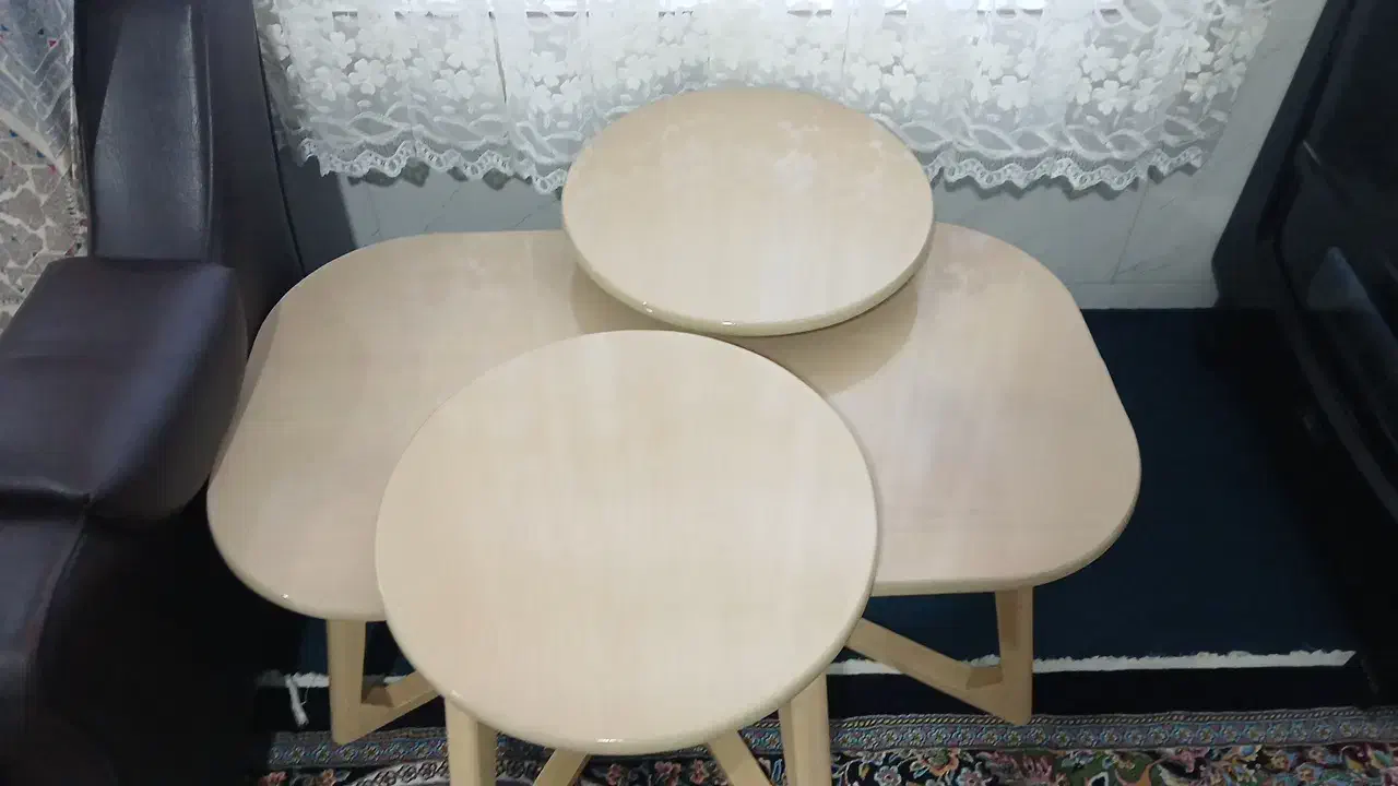 میز عسلی شیک بدون خش تمیز تمام چوب|مبلمان خانگی و میز عسلی|فرمهین, |دیوار