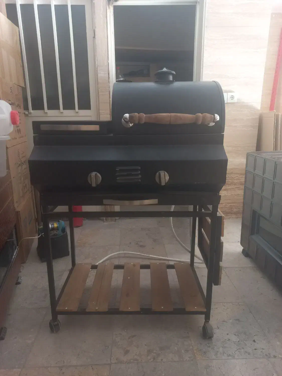 اجاق گاز ۵ شعله و باربیکیو|اجاق گاز و لوازم برقی پخت‌وپز|کرج, کوی زنبق|دیوار