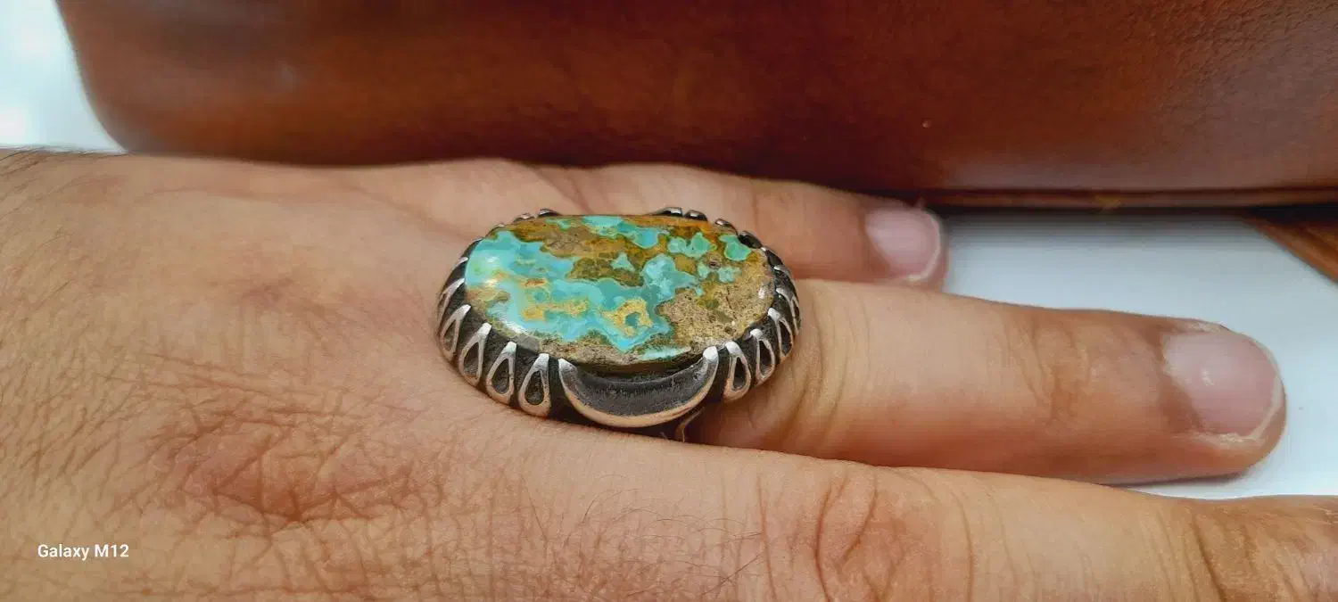 انگشتر فیروزه دست ساز نقره ۹۲۵|جواهرات|درگهان, |دیوار