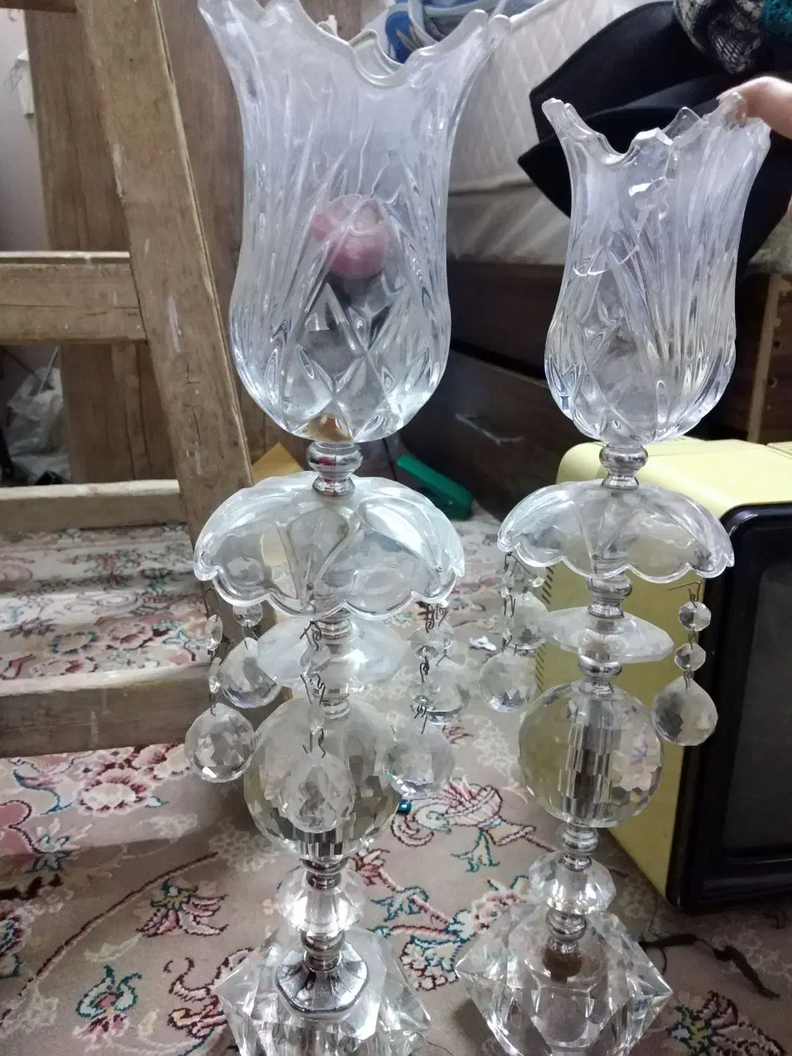 دو عدد لاله های جاشمعی|لوستر و چراغ آویز|مشهد, سرافرازان|دیوار