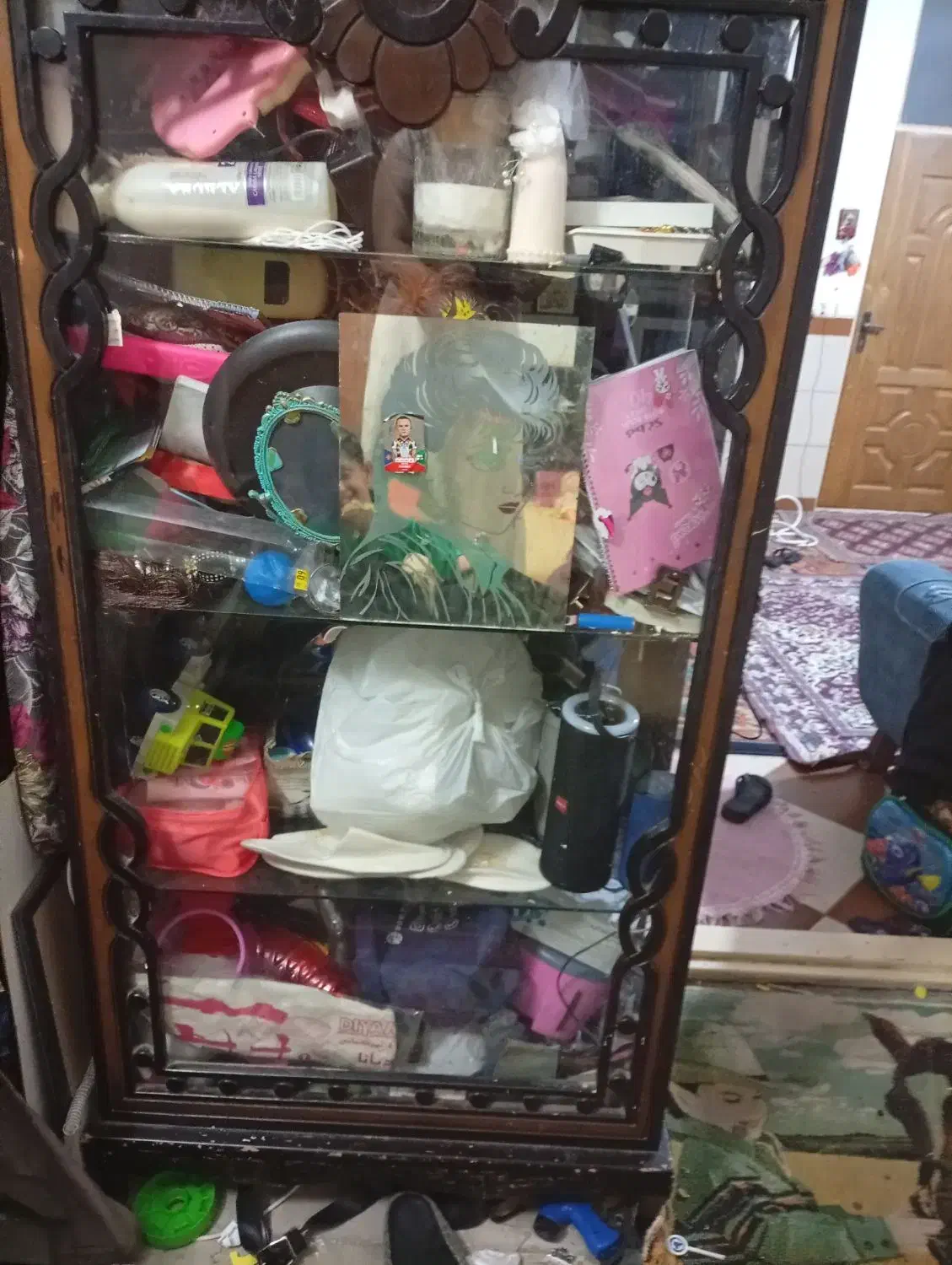 بوفه چوبی|بوفه، ویترین، کنسول|کرمان, |دیوار