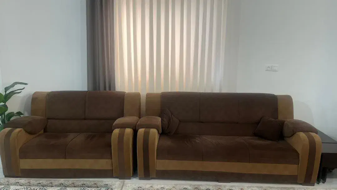 مبل نه نفره راحتی  همراه با چهارتا میز|مبلمان خانگی و میز عسلی|گتاب, |دیوار