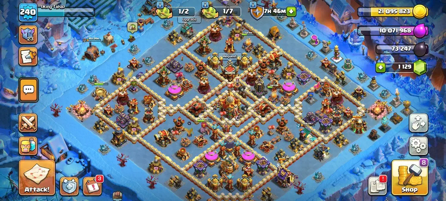 اکانت کلش تان 16 مکس لول 240|کنسول، بازی ویدئویی و آنلاین|علیآباد کتول, |دیوار