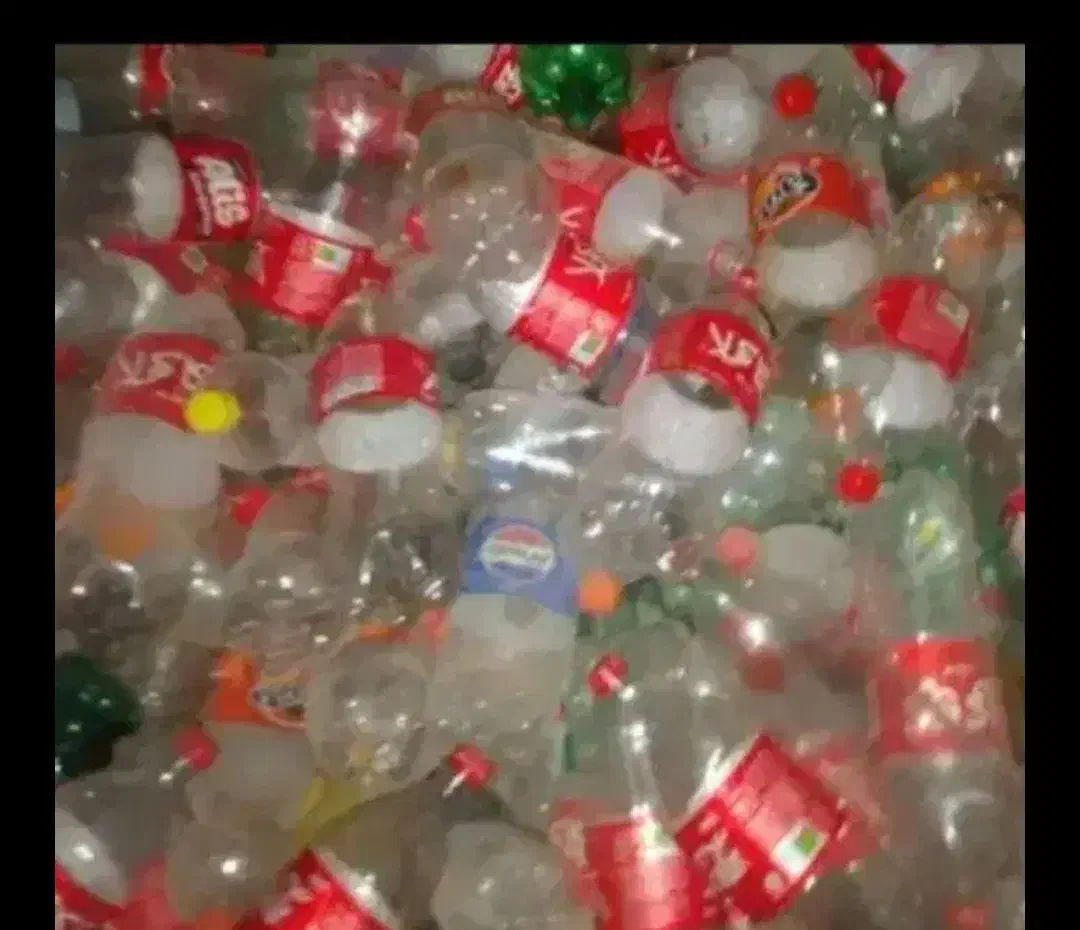 تعدادی بطری خالی نوشابه ای|ظروف نگهدارنده، پلاستیکی، یک‌بارمصرف|بیرجند, |دیوار