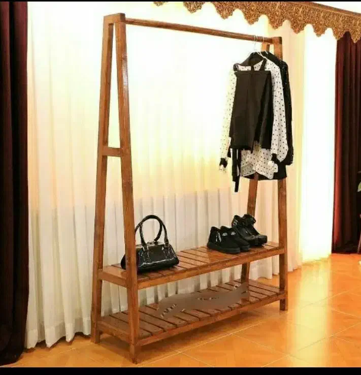 رگال چوبی لباس|جاکفشی، کمد، دراور|کرمانشاه, |دیوار