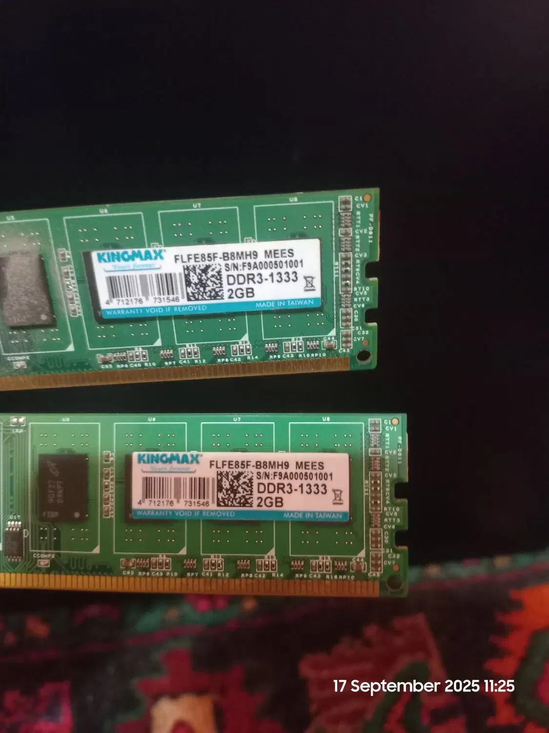 ۲عدد رم ۲گیگ Ddr3 کینگ مکس|قطعات و لوازم جانبی رایانه|تهران, دروازه شمیران|دیوار