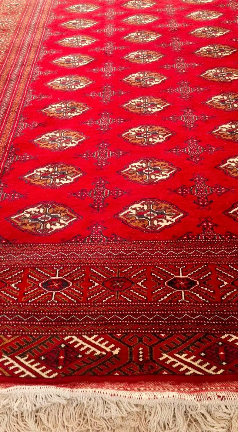 فرش دست بافت ترکمنی پشمی نو.عالی12متری.یک جفت.سالم|فرش|بجنورد, |دیوار