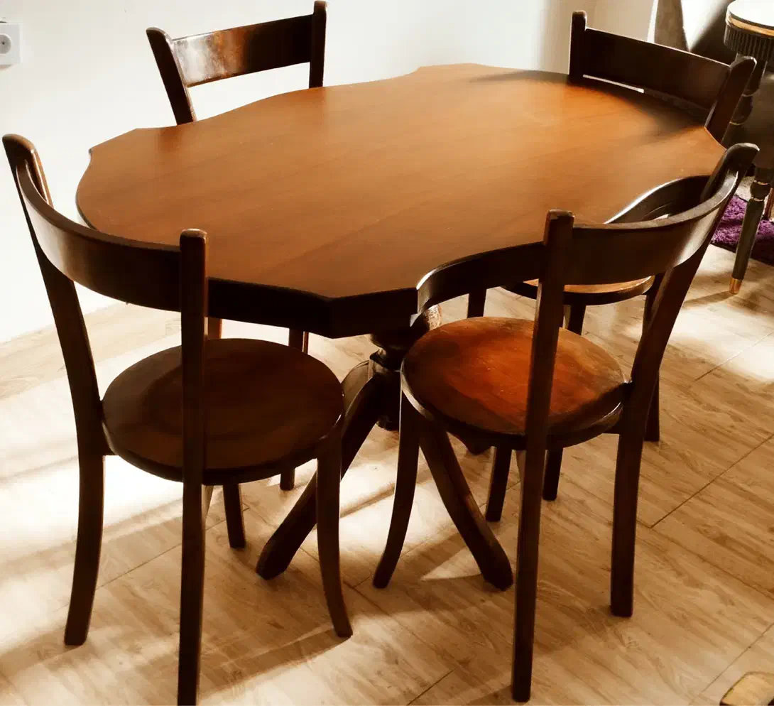 میز ناهارخوری ۴ نفره تمام چوب راش|میز و صندلی غذاخوری|گرگان, |دیوار