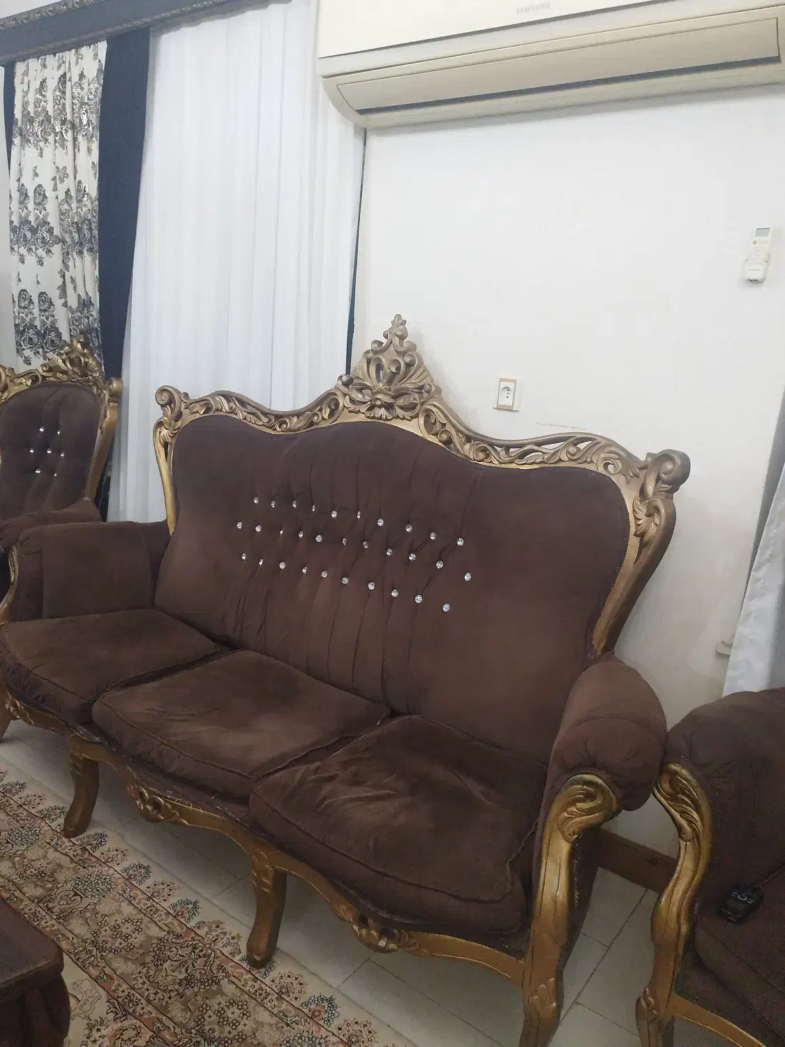 مبل سلطنتی ۹ نفره چوب راش|مبلمان خانگی و میز عسلی|چالوس, |دیوار