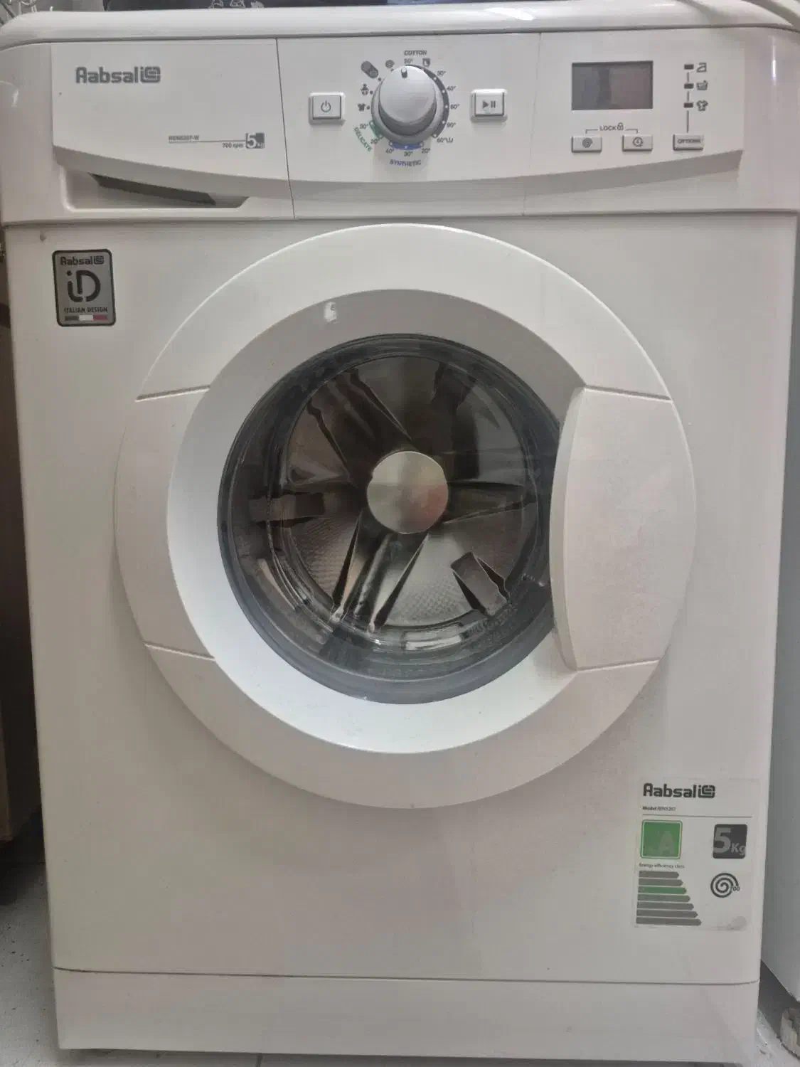 لباسشویی آبسال 5 کیلویی در حد نو ب دلیل مهاجرت|ماشین لباسشویی و خشک‌کن لباس|رشت, چله خانه|دیوار