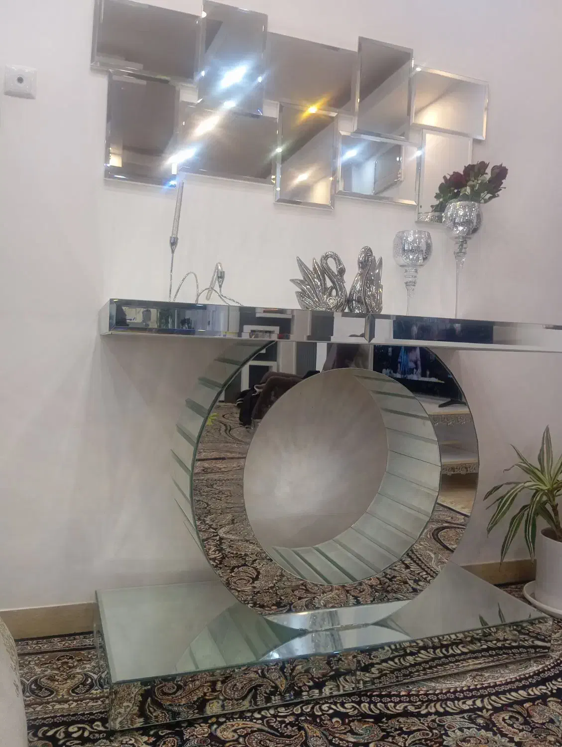 آینه کنسول شیک|بوفه، ویترین، کنسول|تایباد, |دیوار