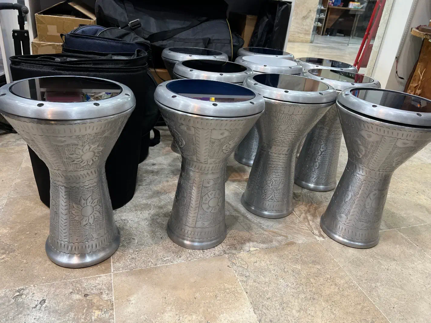 داربوکا(تمپو)قلم کاری kp کاور سایز۸.۷۵|درام و پرکاشن|هشتگرد, فاز ۲ مهستان|دیوار