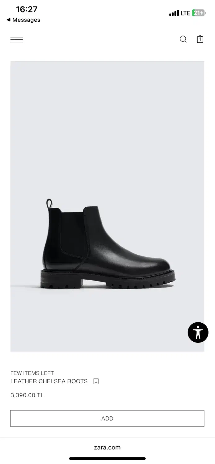 نیم بوت اورجینال زارا سایز ۴۳|کیف، کفش، کمربند|کرج, شهرک بنفشه|دیوار