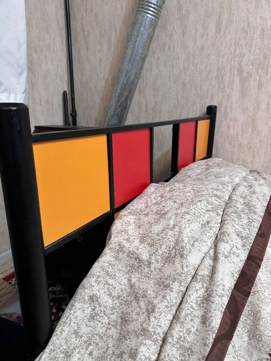 فروش تخت خواب فلزی سالم با تشک|تخت و سرویس خواب|مشهد, شهید رضوی|دیوار