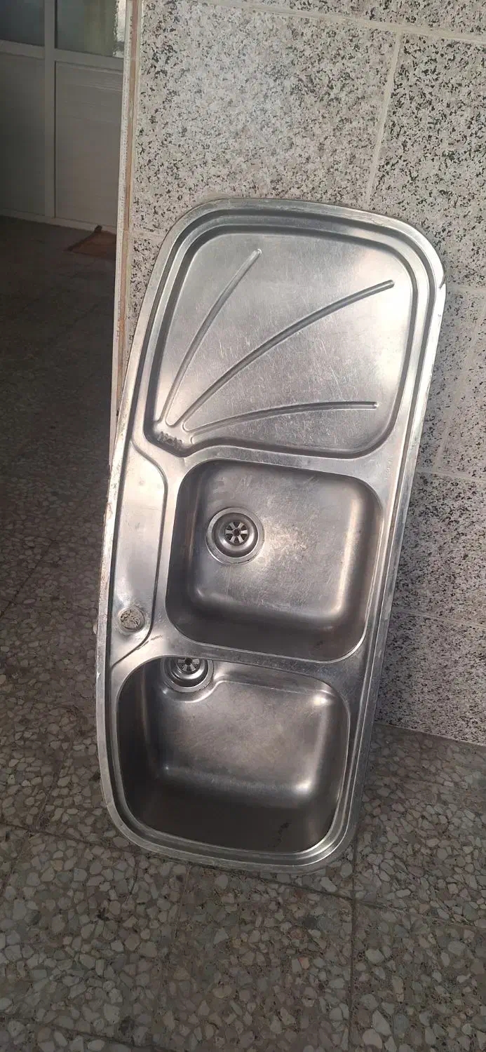 سینک توکار دو لگنه ورق ضخیم|مصالح و تجهیزات ساختمان|کرج, شهرک پردیسان|دیوار