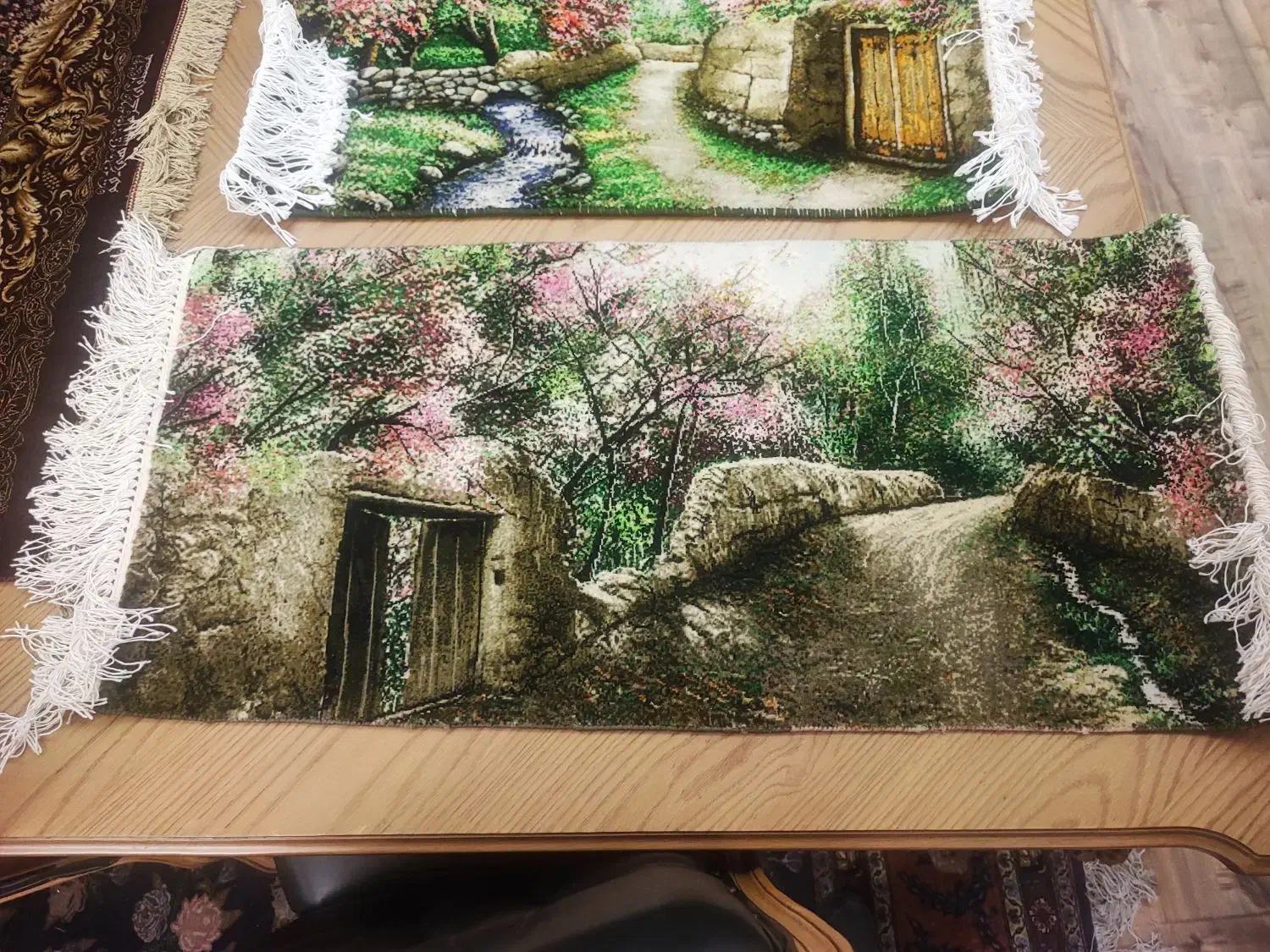 تابلو فرش دست باف تبریز نو گل و تارو پود ابریشم|تابلو فرش|تهران, حکمت|دیوار