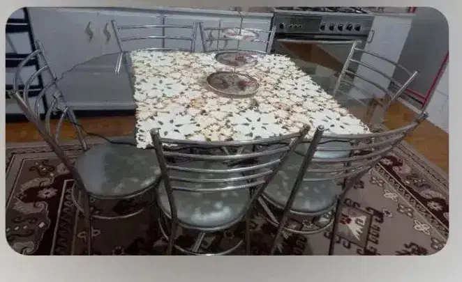 میز نهار خوری ۶ نفره|میز و صندلی غذاخوری|کامیاران, |دیوار