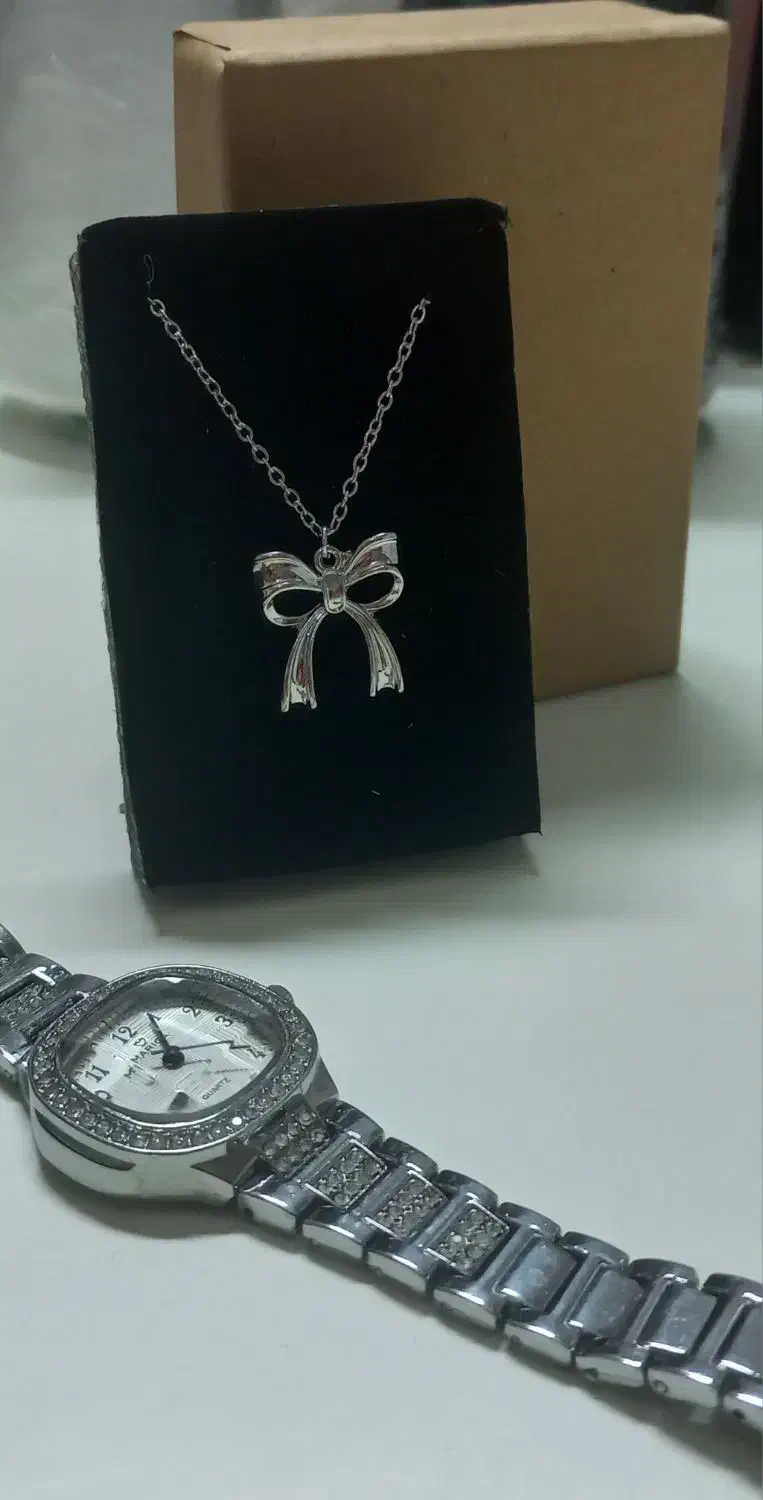 گردن آویز پاپیون استیل|بدلیجات|قم, خاکفرج|دیوار