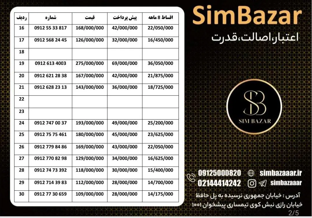 0912-77-30659|سیمکارت|کرمان, |دیوار