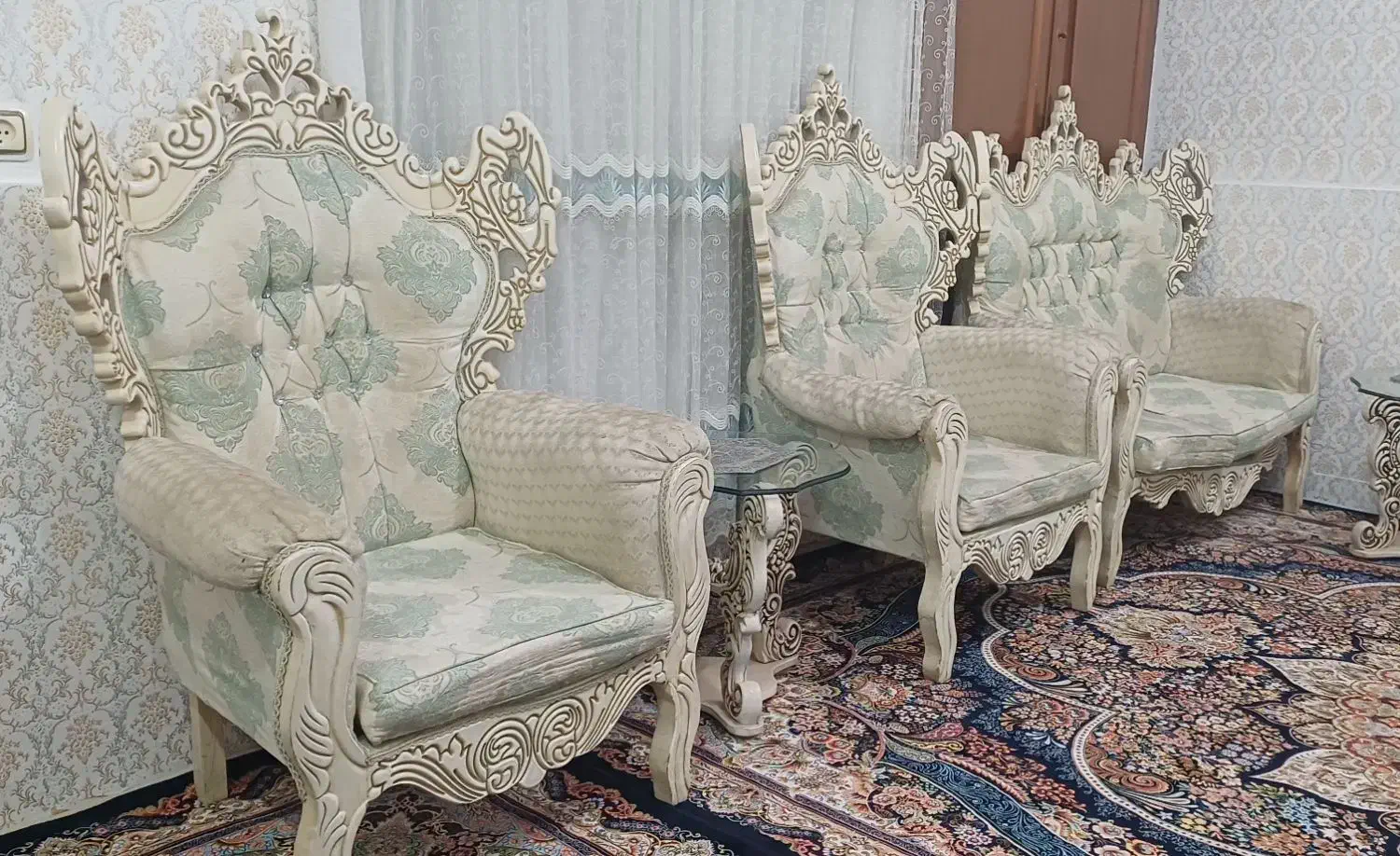 مبل سلطنتی ۷ نفره|مبلمان خانگی و میز عسلی|پارسآباد, |دیوار