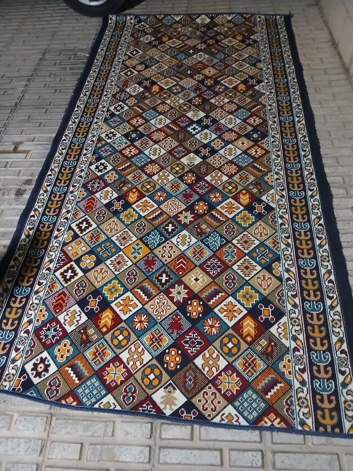 گلیم|گلیم، جاجیم، گبه|آبیک, |دیوار