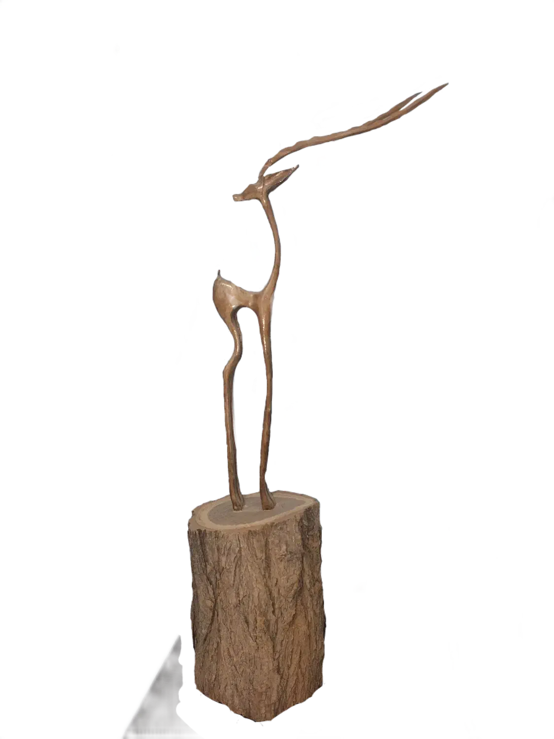 غزال، لک لک چوبی تزئینی|مجسمه، تندیس، ماکت|تهران, باغ فیض|دیوار