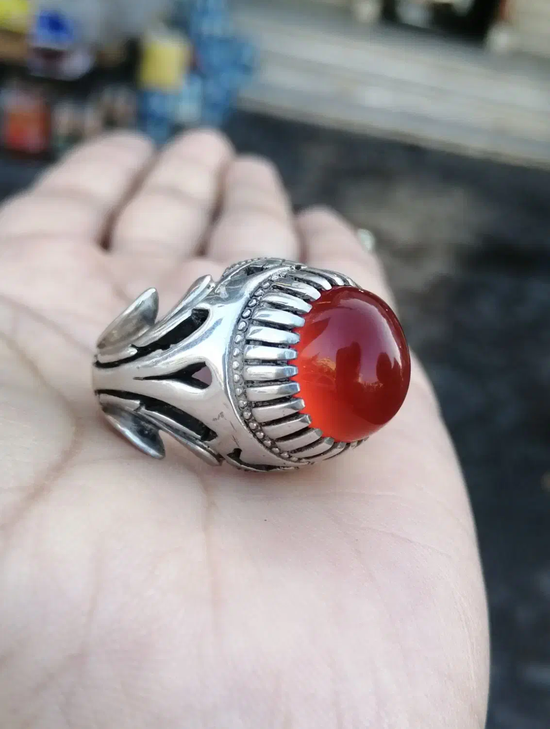 انگشتر عقیق سرخ|جواهرات|صوفیان, |دیوار