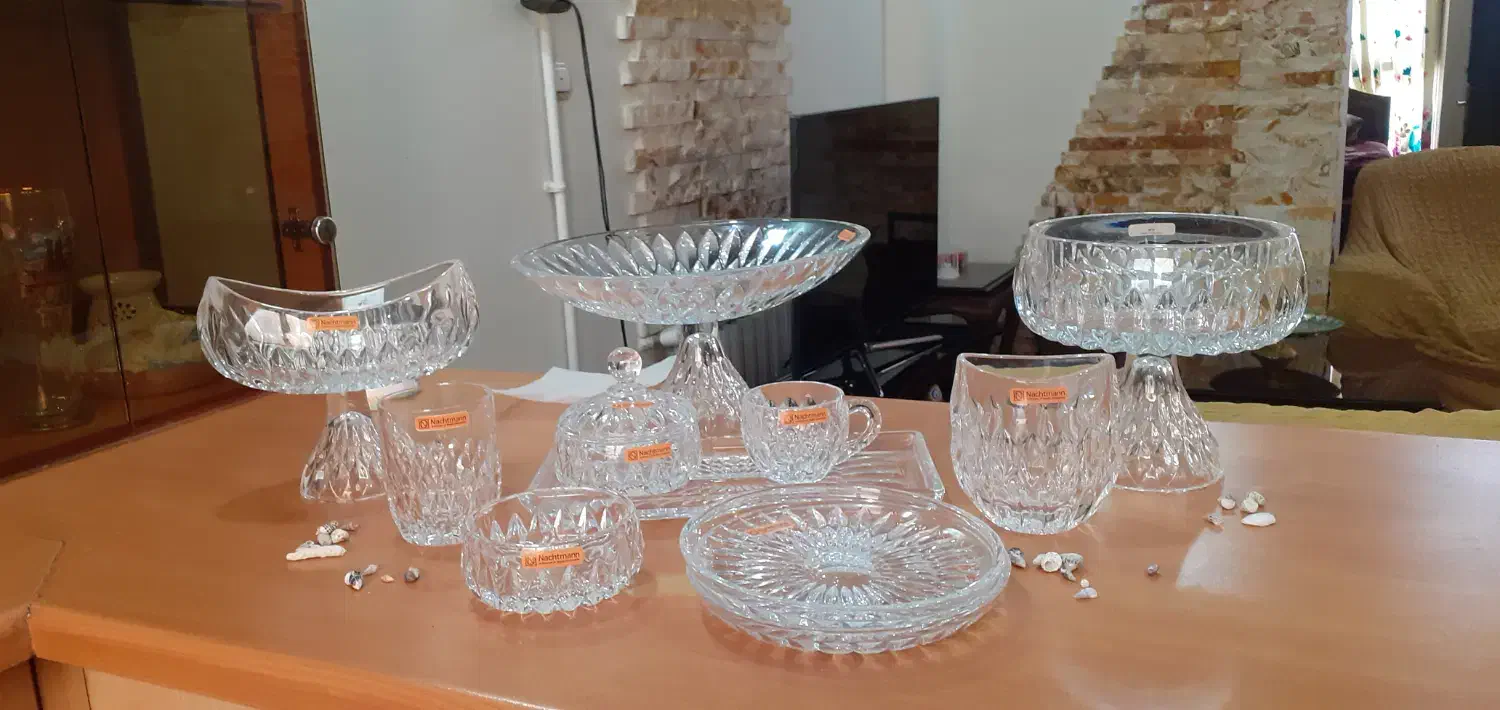 سرویس کریستال ۱۲ نفره ناخن  اصل طرح اوریون ل|ظروف سرو و پذیرایی|تهران, دانشگاه شریف|دیوار