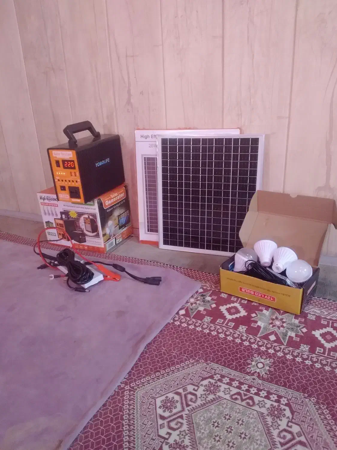 پکیج دستگاه تولیدو ذخیره برق خورشیدی ۱۵۰ وات|سایر لوازم برقی|برازجان, |دیوار