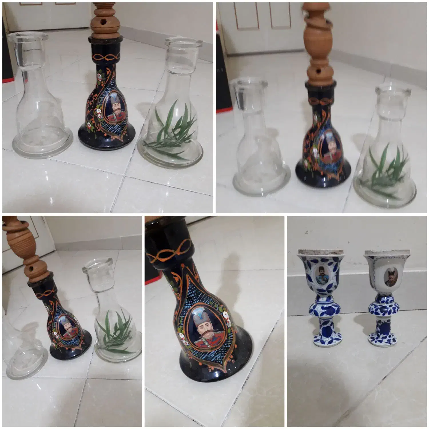 قدیمی قلیان قاجاری قلیون قدمت صدسال|کلکسیون اشیاء عتیقه|تهران, اکباتان|دیوار