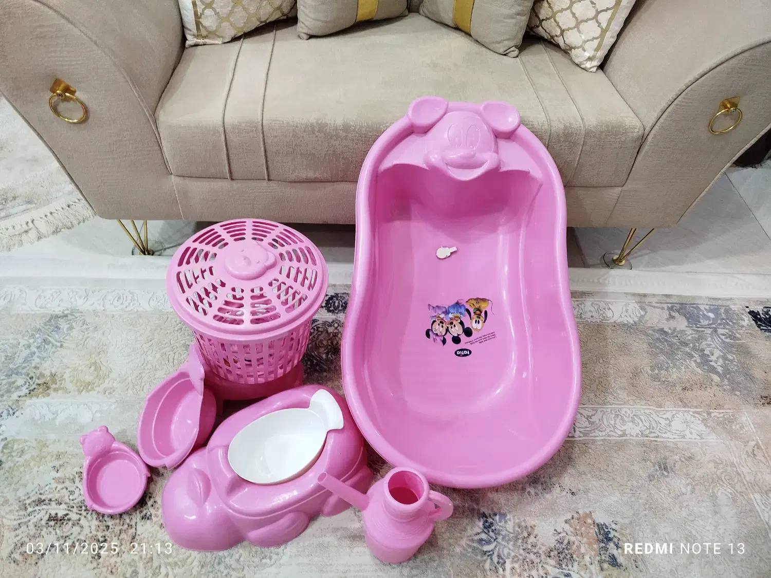 فروش ست لگن حمام نوزاد|اسباب و اثاث بچه|ایلام, |دیوار