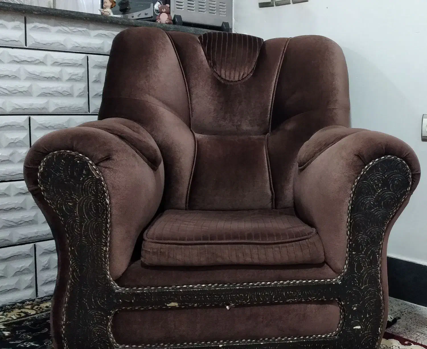 مبل هفت نفره کاملا سالم،فروش فوری|مبلمان خانگی و میز عسلی|پلدختر, |دیوار