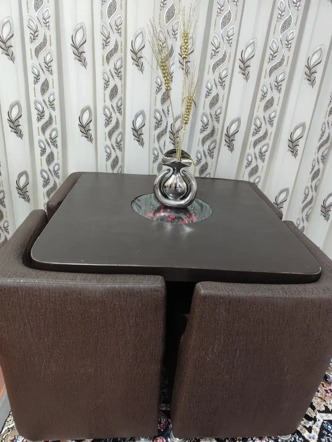 میز غذاخوری چهارنفره چوبی|میز و صندلی غذاخوری|میاندوآب, |دیوار