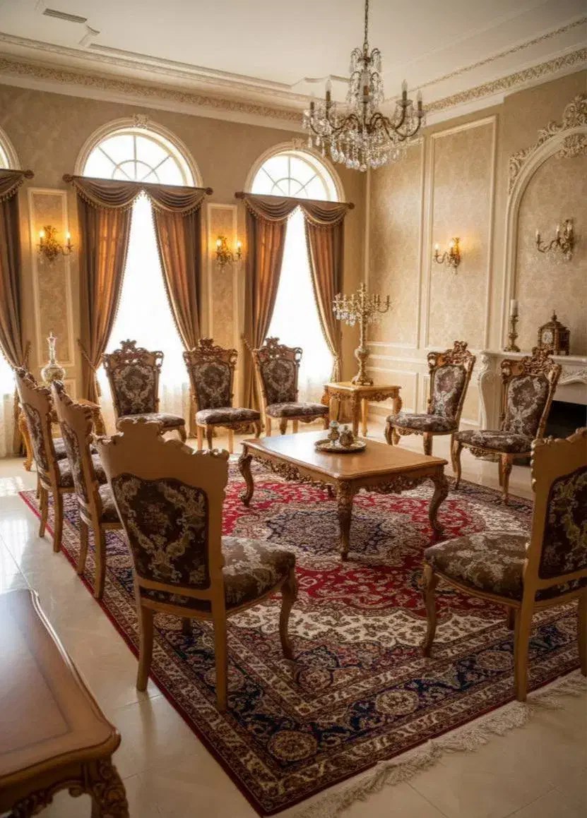 ناهار خوری ۸ نفره|میز و صندلی غذاخوری|اندیشه, اندیشه فاز ۳|دیوار