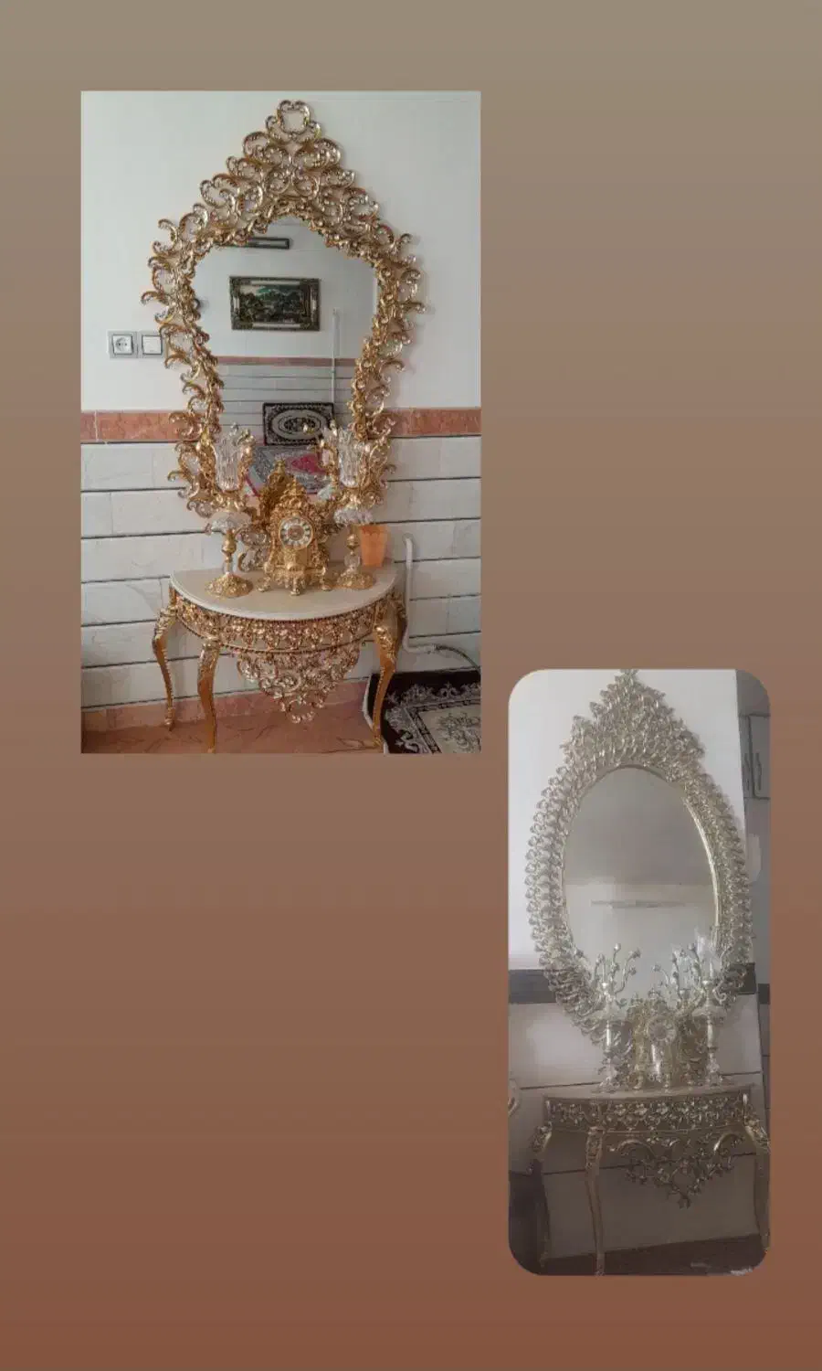 اینه و شمعدان|آینه|زنجان, |دیوار