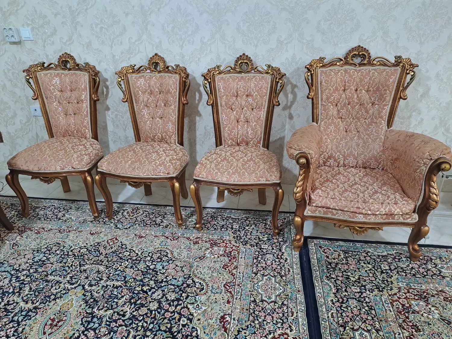 مبلمان استیل ۷ نفره و ۶ عدد صندلی ناهار خوری ست|مبلمان خانگی و میز عسلی|گرگان, |دیوار