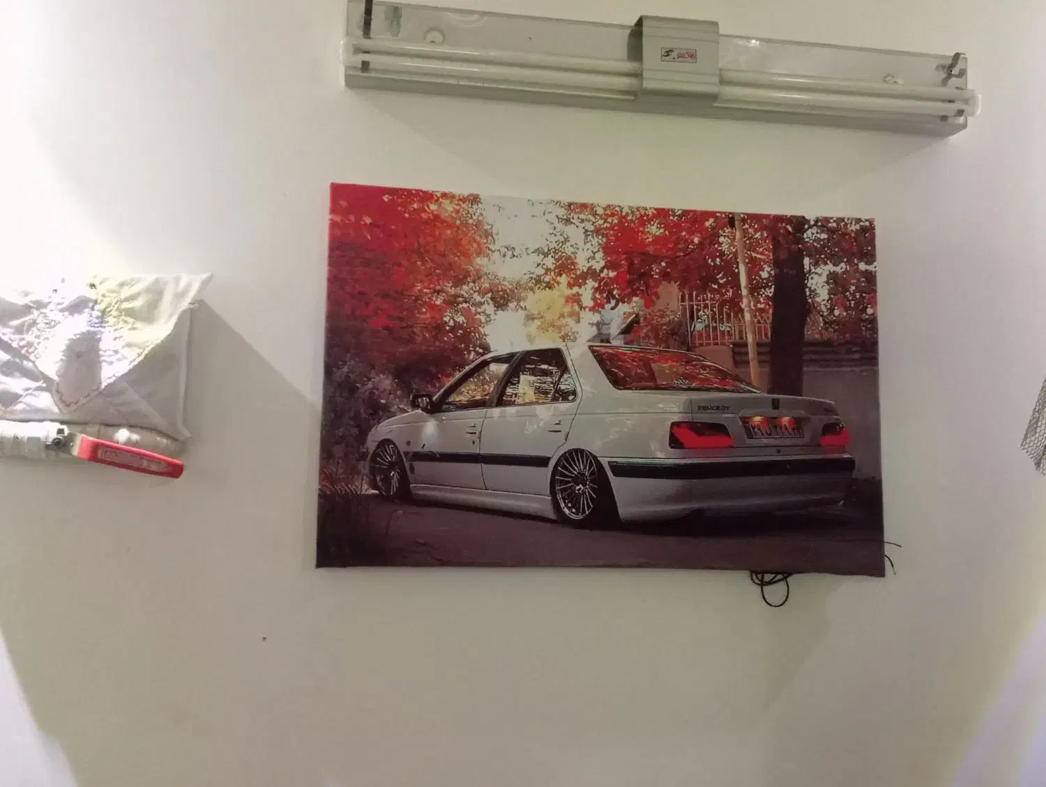 تابلو چراغ دار|تابلو، نقاشی، عکس|قم, نیروگاه|دیوار